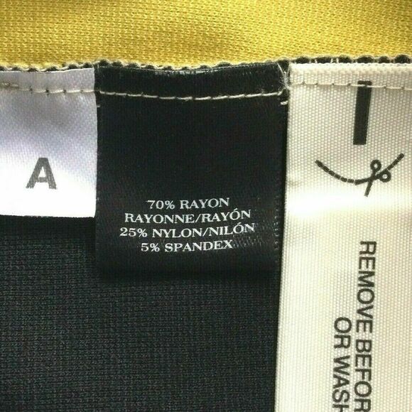 Ann Taylor Womens Dress size Medium Petite Tan Black Yellow Sheath Soft Stretch - Picture 8 of 12